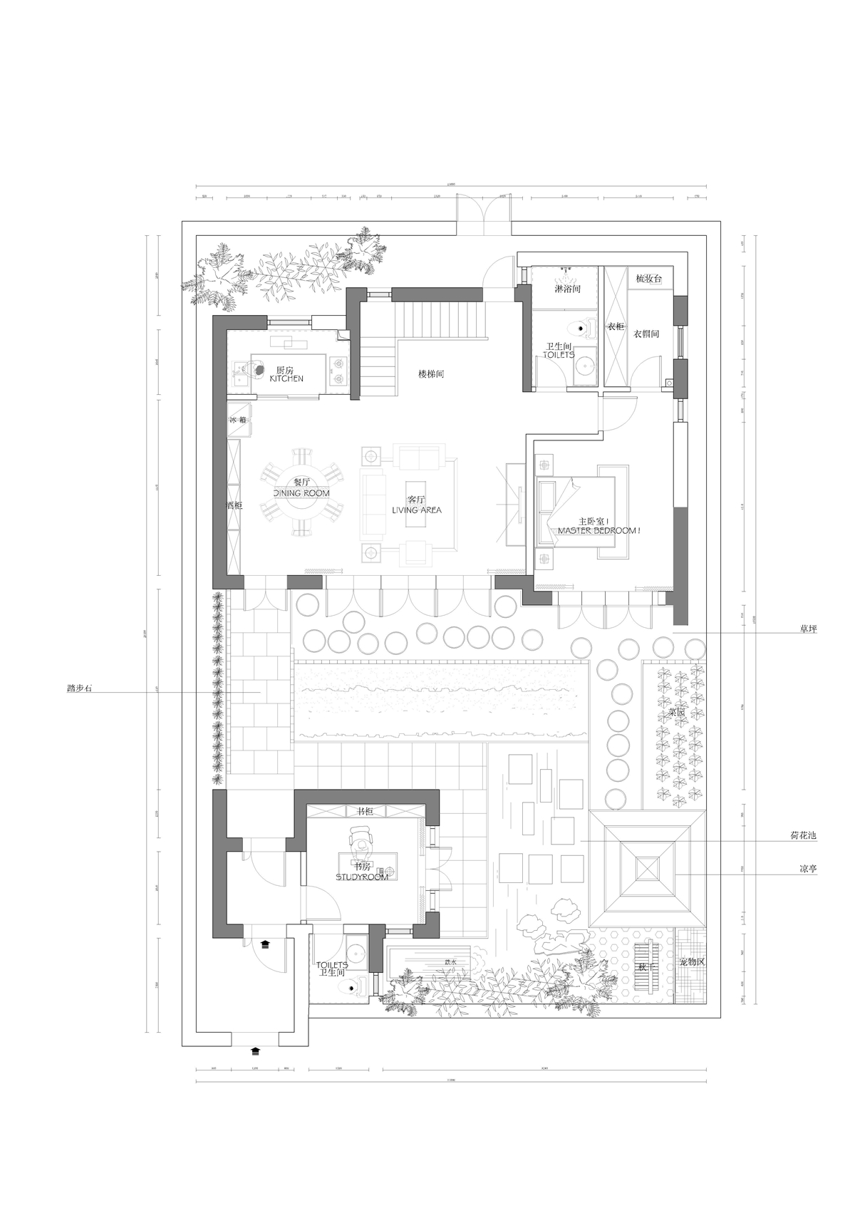 天山(shān)國(guó)宾一号院 158㎡平面布置图 一楼