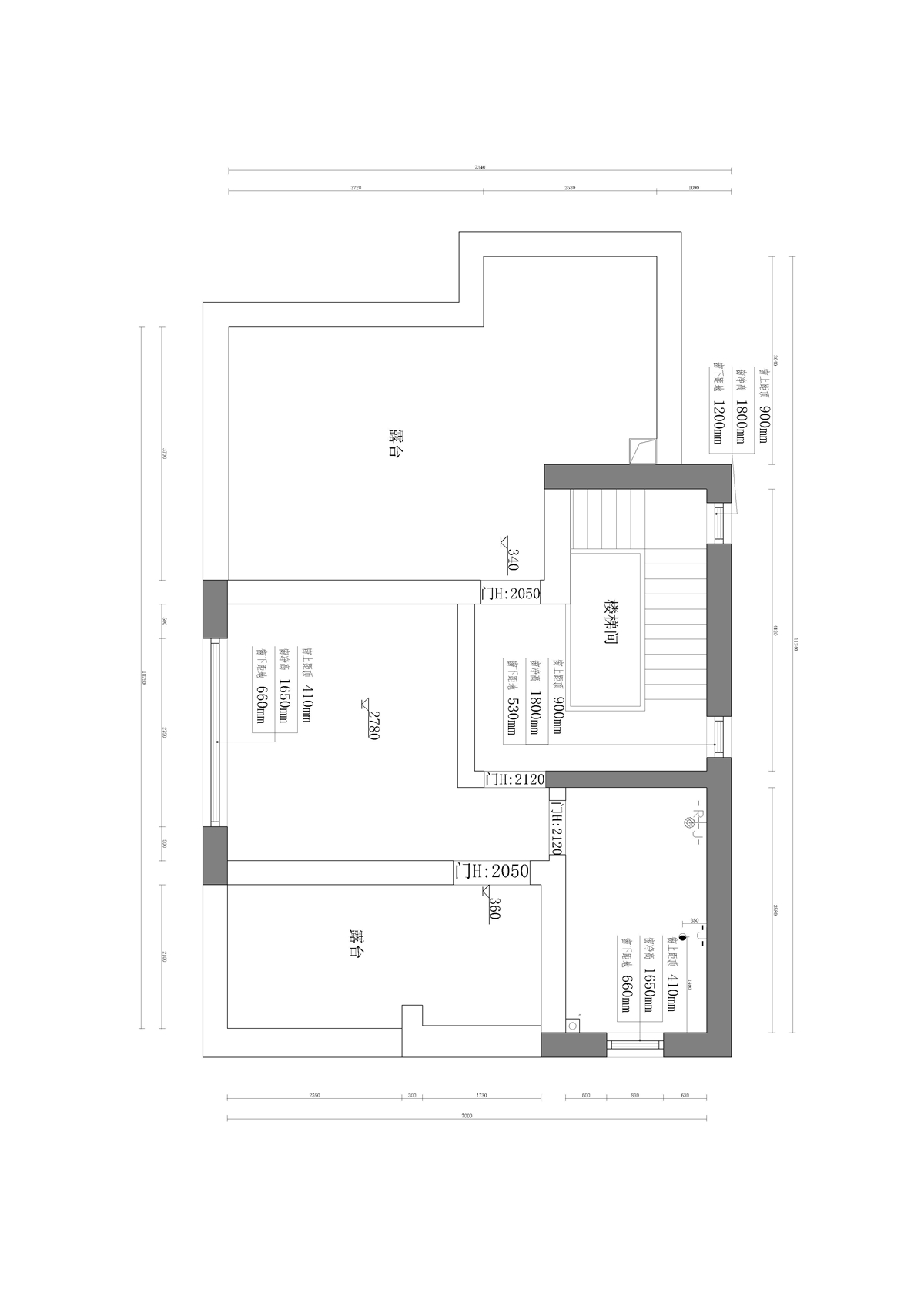 天山(shān)國(guó)宾一号院 158㎡总结构图 二楼